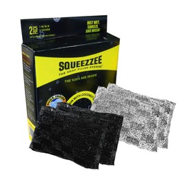 Squeezzee Soap Filled Scrubber Sponges - Non Scratch Scrubbing Sponge with Built-In Dishwashing Liquid Dish Soap - Double Sided Kitchen & Household Cleaning Scrubbers - Up to 300 Washes Per Sponge - 4