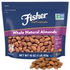 Fisher Chef's Naturals Unsalted Whole Almonds 16oz Resealable Bag, Raw