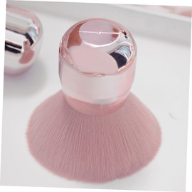 FOMIYES Unique Mushroom Shape Blush Brush Face Powder Puff Soft Dense Synthetic Fiber Comfort Grip Handle for Professional Home Makeup Random Style