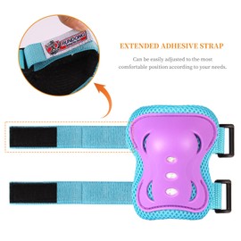 Kids/Youth Knee Pads Elbow Pad Wrist Guards Protective Gear Set, for Child Roller Skates, Cycling Bike, Skateboard, Inline Skatings, Scooter Riding, BMX bike, And Other Outdoor Sports Activities