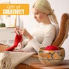Bhartiya Handicrafts Wooden Yarn Storage Bowl, Knitting Accessories Yarn Holder