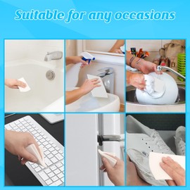 Foamworld 40 Pack Magic Eraser Sponges, Extra Thick Disposable Cleaning Sponges- Heavy Duty Scrub Pads for Kitchen, Shoes, Walls & More, White Cleaning Sponge