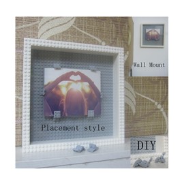 TONG YUAN DA DIY Creative Building Block Character Display Box 25.5 x25.5 cm ，Acrylic dustproof ，Wall Mounted and Collection Display，Can accommodate up to 28 Dolls (pf28yb)