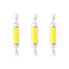 78mm R7S 5W LED Bulb 75W Halogen Equivalent 78mm J-Type 5W 120V R7S Base 6000K Cool White J Type T3 78mm Double Ended Flood Light Bulbs 360°Beam Angle Landscape Lights, Pack of 3