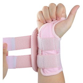 Tianhengyi Tianhengyi Carpal Tunnel Wrist Brace, Adjustable Wrist Support Brace, Night Wrist Sleep Supports Splints Arm Stabilizer (Right Hand, S/M, Pink)