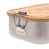 LÄSSIG Children's Lunch Box Stainless Steel and Bamboo Breakfast Box