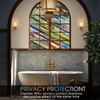Windimiley Stained Glass Window Privacy Film: 3D Rainbow Decorative Bathroom