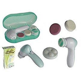 4 in 1 Portable Electric Facial & Body Exfoliator, Massager & Cleanser plus Brush