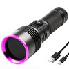 UV Flashlight 30W, 7000 mAh High Power 365nm UV Light,