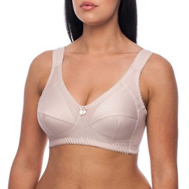 frugue Comfort Wireless Non Wired Support Bra Beige 40 C