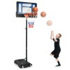 Adjustable Height Portable Basketball Hoop with Wheels 4.3-8.2 Feet Court