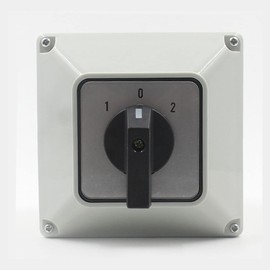 1 pcs Changeover Switch Rotary switch LW26-63/4 Rotary Dual Power Switch Cam Switch 3 position 16 Terminals with Install Waterproof Box 380V 63A