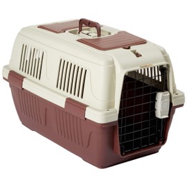 FurKidz Deluxe Animal Carrier, Brown/Beige