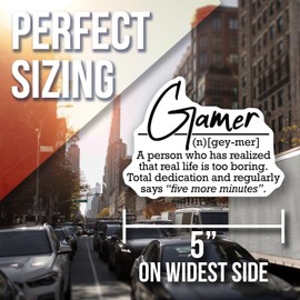 Gamer Definition Magnet - Gamer Life Magnet - Funny Gamer Quote Magnet - Gaming Enthusiast Gift - Gamers Room Decor - Gaming Accessories - Car Magnet AAMT1375