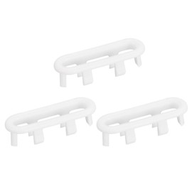 QUARKZMAN Sink Overflow Cover, 3 Pieces Sink Overflow Rings 47.8 x 13.6 mm Oval Cover for Bathroom and Kitchen Sink, Hole Cover in White