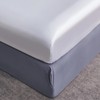 DuShow Fitted Sheet-Deep Pocket Satin Silky Bed Sheet,Breathable Soft and