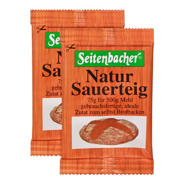 Seitenbacher Natural Sourdough I 2 Portion Bags I Liquid I Immediate Use I Pack of 5 (5 x 150 g)