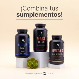 Complejo Maca Amarilla Negra Roja 200 Cápsulas Life Sabor