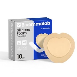 Wound Dressing Sacrum Foam Bandages Silicone Adhesive Border 7"x7" Waterproof Sacral Pads