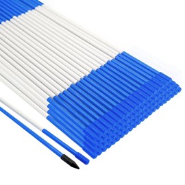 Growsun Driveway Marker 5ft Blue Fiberglass 5/16 inch Dia Snow Fence Reflective Plow Stakes for Yard Walkways Parking Lots Safety Rods Edge, 50 Pack