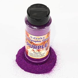 Aslanka 140 g Holographic Glitter Powder, Purple Glitter Powder, Glitter Powder, Colourful Iridescent for Nail Art, Epoxy Resin, Eyeshadow, Face, Crafts, DIY