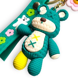 RATASK Cute Bear Keyring bagcharm pendant (Green)