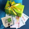 Ladybird Wooden Money Box with Saying "Deine extra Portion Glück