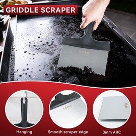 onlyfire 15Pcs Griddle Cleaning Kit for Blackstone, Flat Top Grill Cleaning Kit with Grill Stone, 1 Griddle Scraper, 10 Scouring Pads, 2 Grill Bricks, 2 Handles