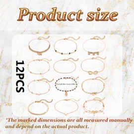 PonFxp Ankle Bracelet, Ankle Bracelets For Women, 16Pcs Adjustable Anklets For Women, Ankle Bracelets, Women'S Anklets, They Suitable For Beach And Indoor Use (Gold Colour)