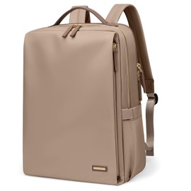 Stylish Laptop Backpack for Women Airline Approved Perfect for Work College and Travel Multi-Functional Casual Daypack Fits 15.6 Inch Notebook (Champagne)