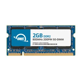 OWC OWC6400DDR2S2GB módulo de - Memoria (2 GB, 1 x 2 GB, DDR2, 800 MHz, 200-pin SO-DIMM, Azul)