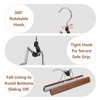 AMKUFO 20 Pack Wooden Pants Hangers with Clips Non Slip