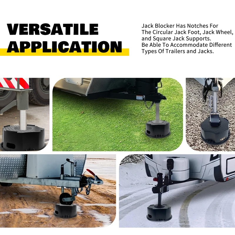 RV Trailer Jack Block 4 Pack, RV Leveling Blocks for