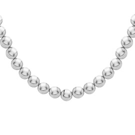 Tuscany Silver Women's Necklace Sterling Silver 6 mm Ball 43 cm / 17 Inches, Silver