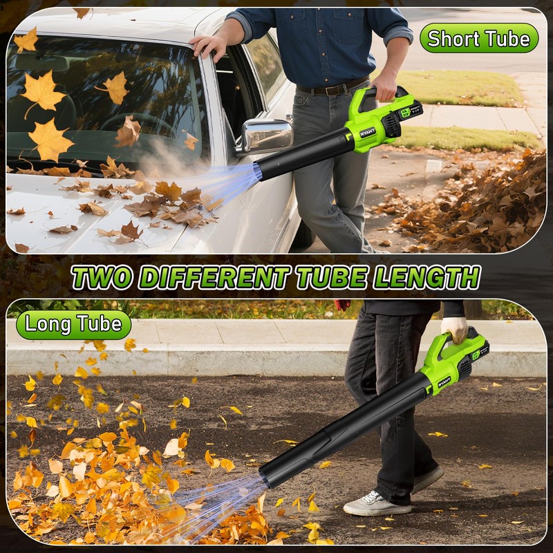 RYAHT Leaf Blower Cordless, 21V Powerful Electric Leaf Blower with
