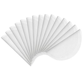 uxcell 15pcs Silicone Steamer Liners, 9.5" Bamboo Steamer Liner Non-Stick Silicone Air Fryer Steamer Liners for Buns Dumplings Pastry Baking White