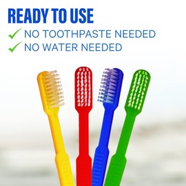 100 Pack Prepasted Disposable Toothbrushes | Pre-Pasted Soft Bristle Tooth Brush Set for Dental Care & Oral Hygiene | Individually Wrapped Pasteb Made in USA (100 Pack)