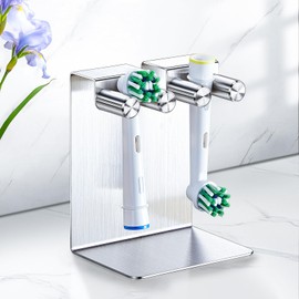 YAYINLI Toothbrushes Holder, Stainless Steel Electric Toothbrush Head Holder, Electric Tooth Brush Stand, Electric Toothbrush Holder Wall Mounted or Desktop, Shower Tooth Brush Head Holder Storage