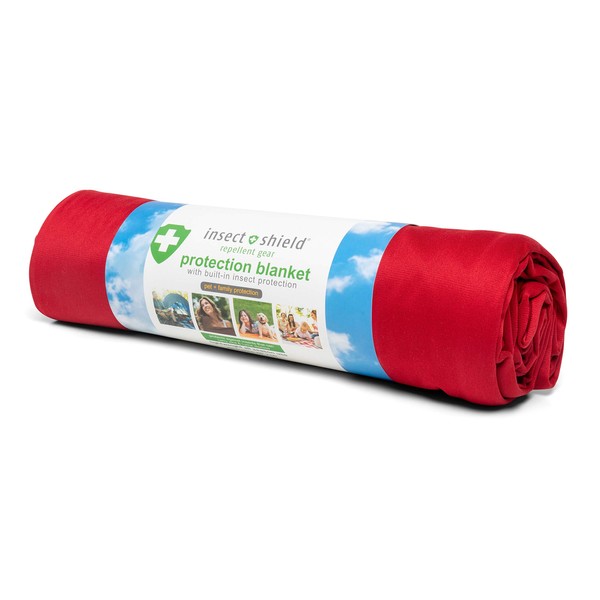 Insect Shield Manta de protección Repelente de Insectos e Insectos para Exteriores, Color Rojo (56 x 68 Pulgadas)