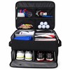 Golf Trunk Organizer With Shoe Storage, Multi-Compartment Car Storage Box