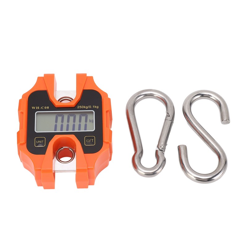 Digital Crane Scale 550lb High Accuracy Compact LCD Handheld Hanging