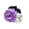 FXQHAN 5PCS Korean Fashion Pearl Hair Rope Rose Flower Hair