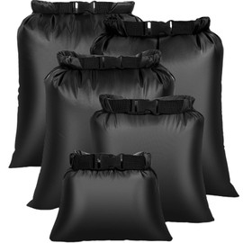 YUEXNKO Waterproof Dry Bags, 5 Pieces Waterproof Storage Bags, Waterproof Dry Bag, Lightweight Dry Bag for Travel, Rafting, Swimming, Camping, Fishing, Kayak Accessories, black, leisure