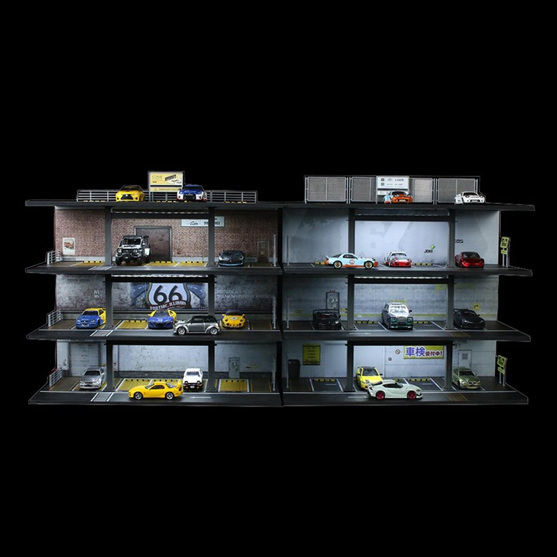Hot Diecast Wheels Display Case with LED Light- 1/64 Scale