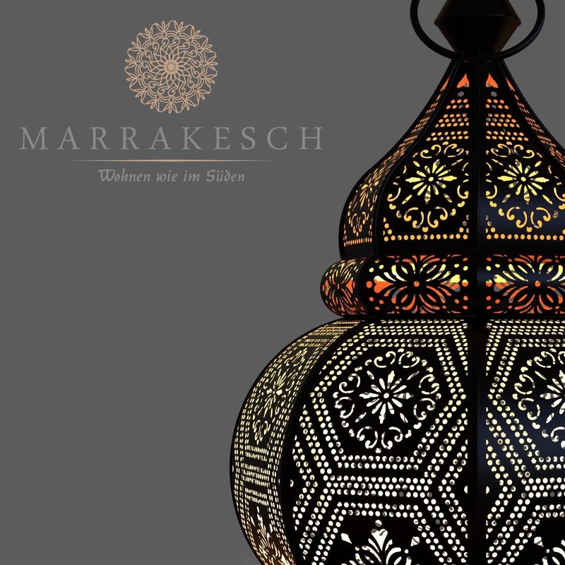 Ziva Metal Oriental Moroccan Storm Lantern, 30 cm, for Outdoors