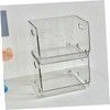 LABRIMP Storage Boxes Lids 2pcs Clear Stackable Storage Cubes Makeup