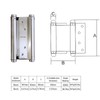 2 Pairs (4Pcs) of 6" Heavy Duty Stainless Steel Cafe