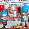 Gandeer 400 Pcs Circus Party Supplies 100 9 Inch Plates