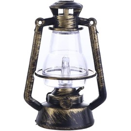 Miniature Lantern Mini Kerosene Lamp Light Dollhouse Decoration Accessories, 1:12 Dollhouse Miniature Kerosene Lamp,Dollhouse Accessories(Type 2-with Light)