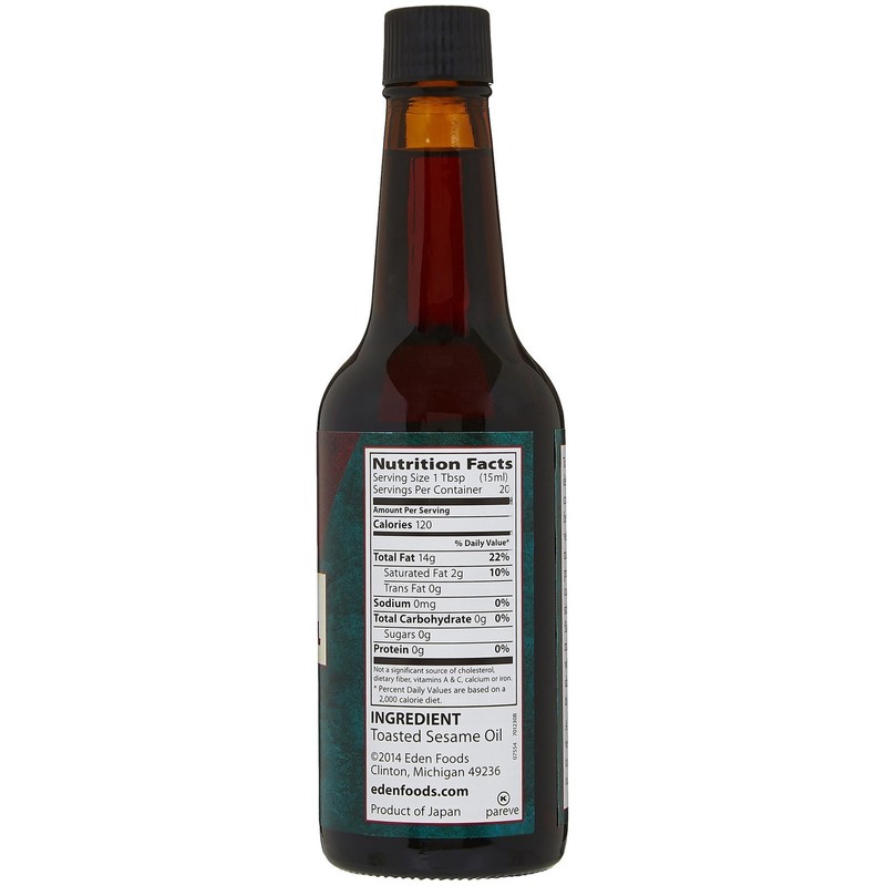 Eden Toasted Sesame Oil, Unrefined, Expeller Pressed, Product of Japan,